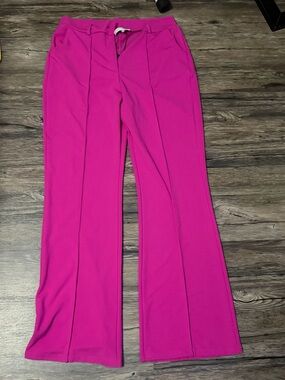 Fashion Nova Hot Pink Wide Leg Tailored Pants